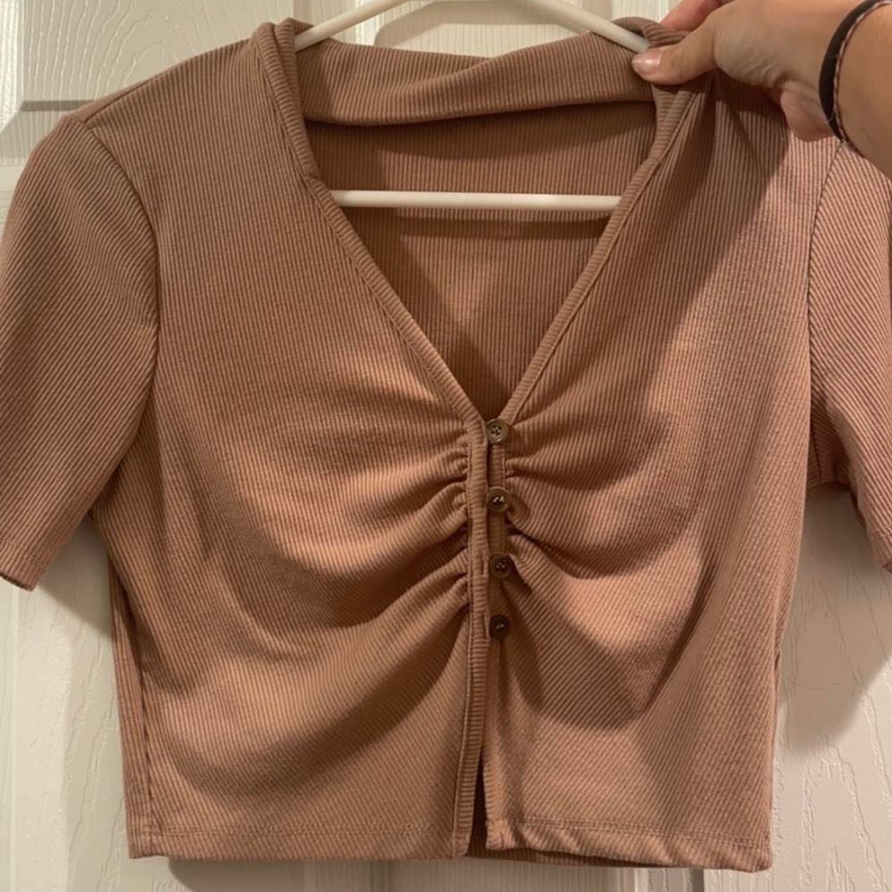 Mixed Threads Tan Top